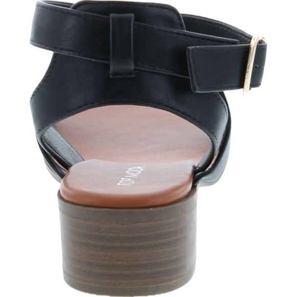 Top Moda Vision-75 Black Pu Womens sandals 8.5 NEW - Picture 4 of 8